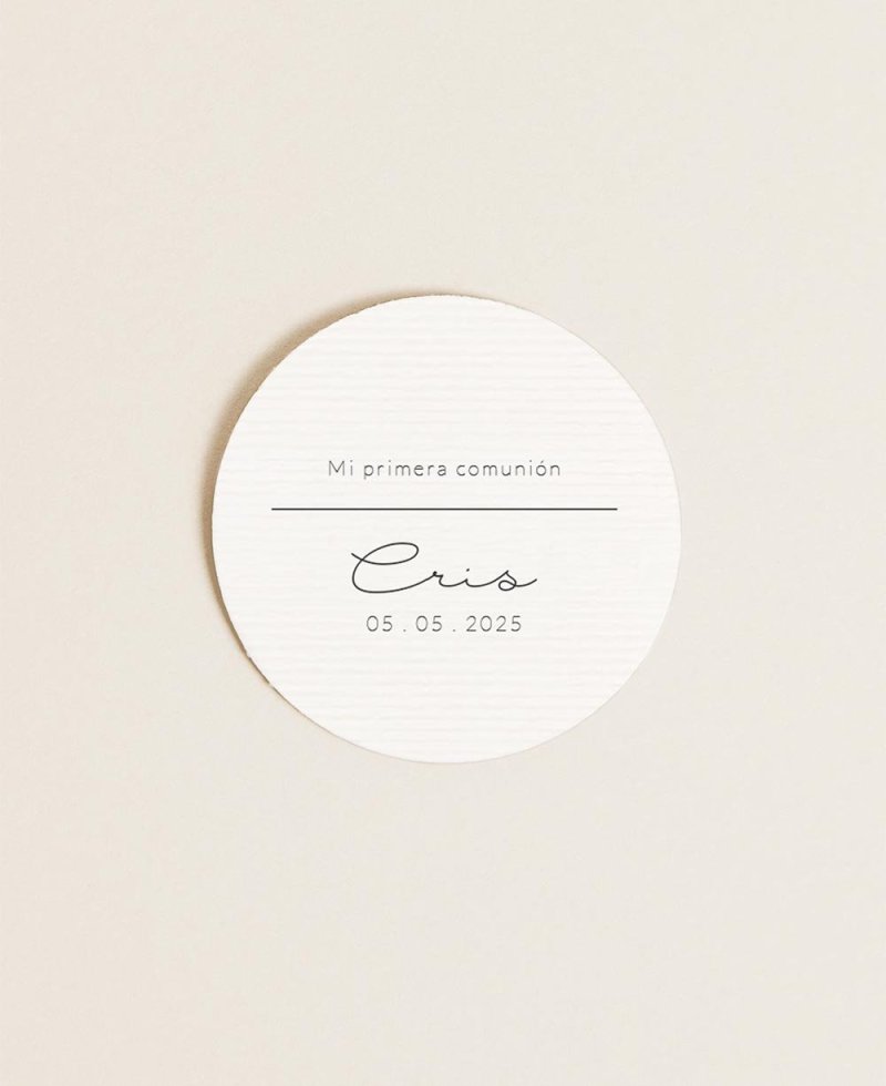 Round sticker for margarita communions Round sticker for margarita communions