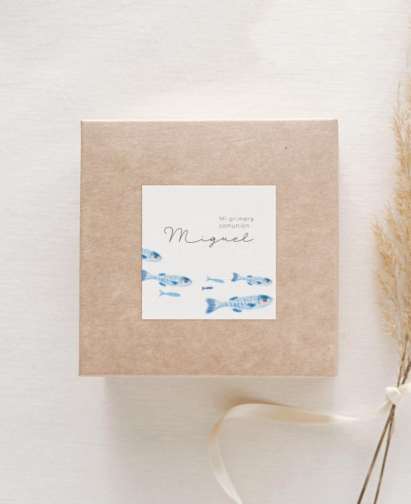 Square adhesive for fish communions Square adhesive for fish communions