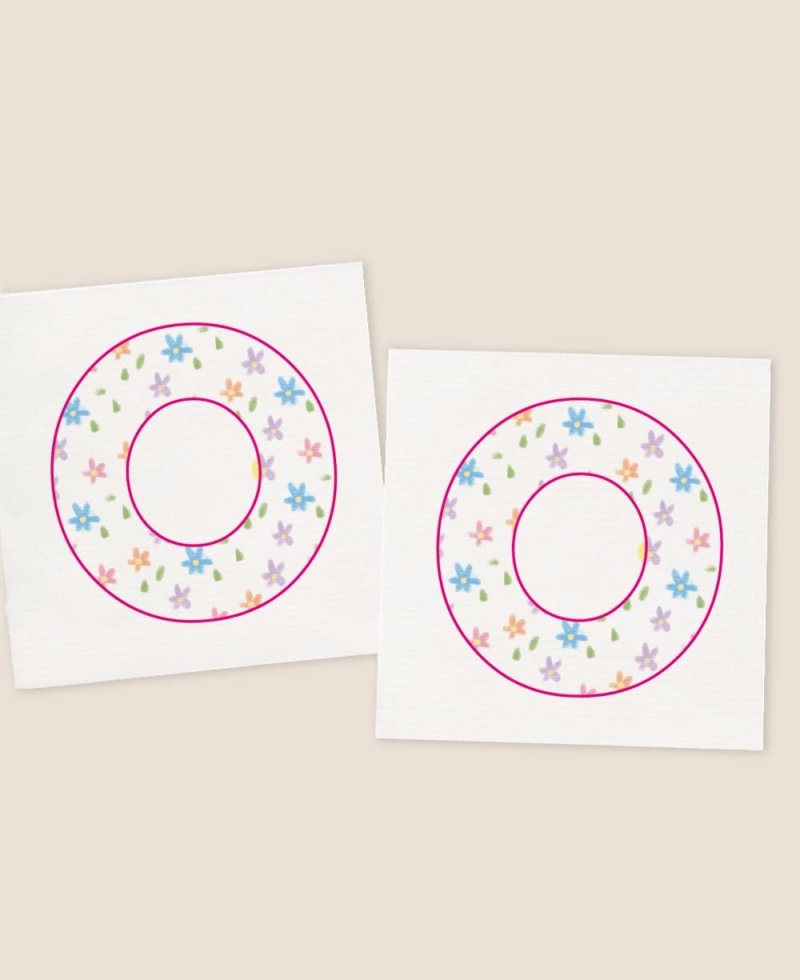Autocollant carré pour communions, fleurs, couleurs Autocollant carré pour communions, fleurs, couleurs