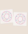 Autocollant carré pour communions, fleurs, couleurs