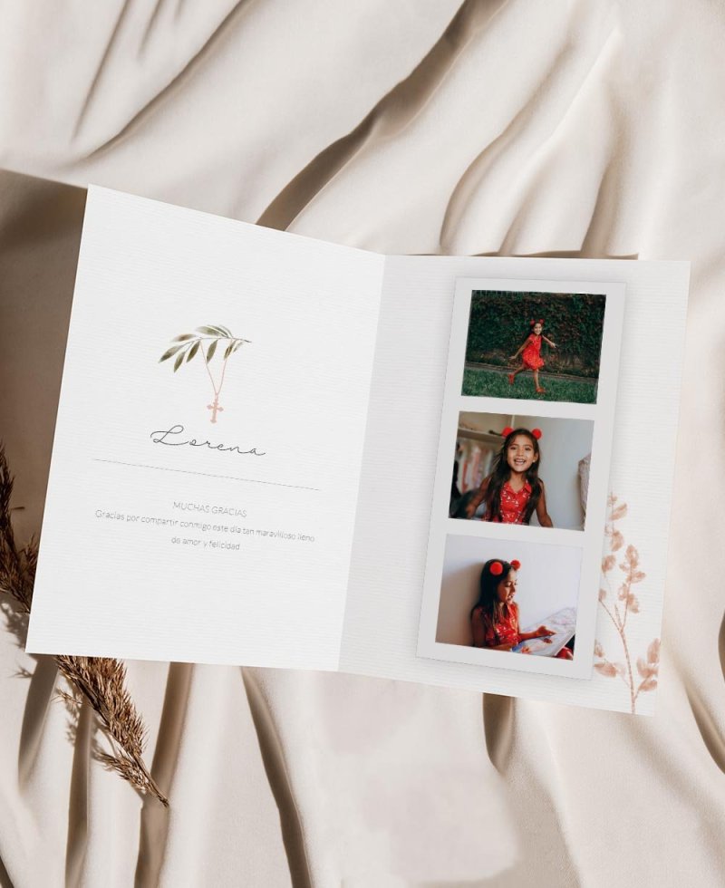 Recordatorios para comunión elegantes con fotos cruz Recordatorios para comunión elegantes con fotos cruz