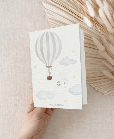 Recordatorio de comunión personalizado cielo