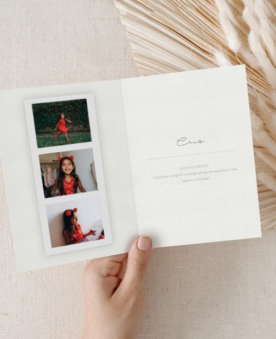 Recordatorio de comunión personalizado margarita