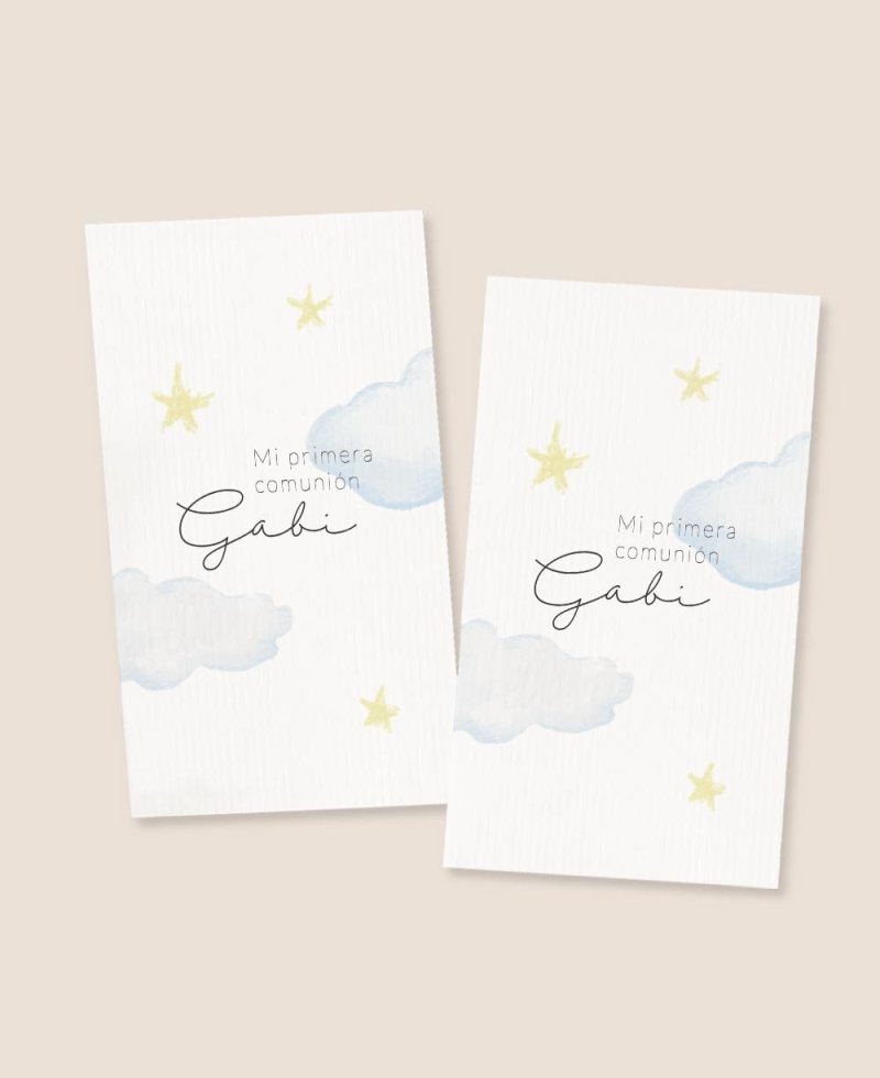 Pegatinas rectangulares verticales comunión cielo Pegatinas rectangulares verticales comunión cielo
