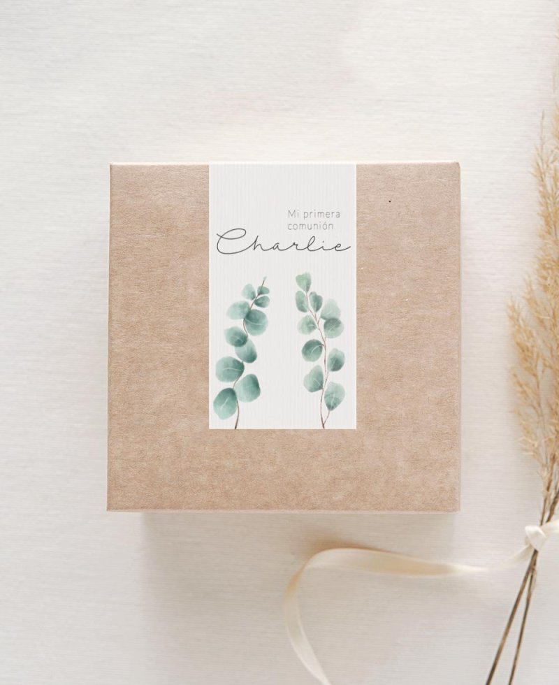 Rectangular vertical eucalyptus communion sticker Rectangular vertical eucalyptus communion sticker