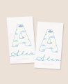 Vertical rectangular communion stickers clouds