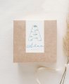 Rectangular vertical communion sticker clouds