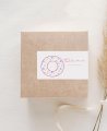 Rectangular horizontal communion flowers sticker