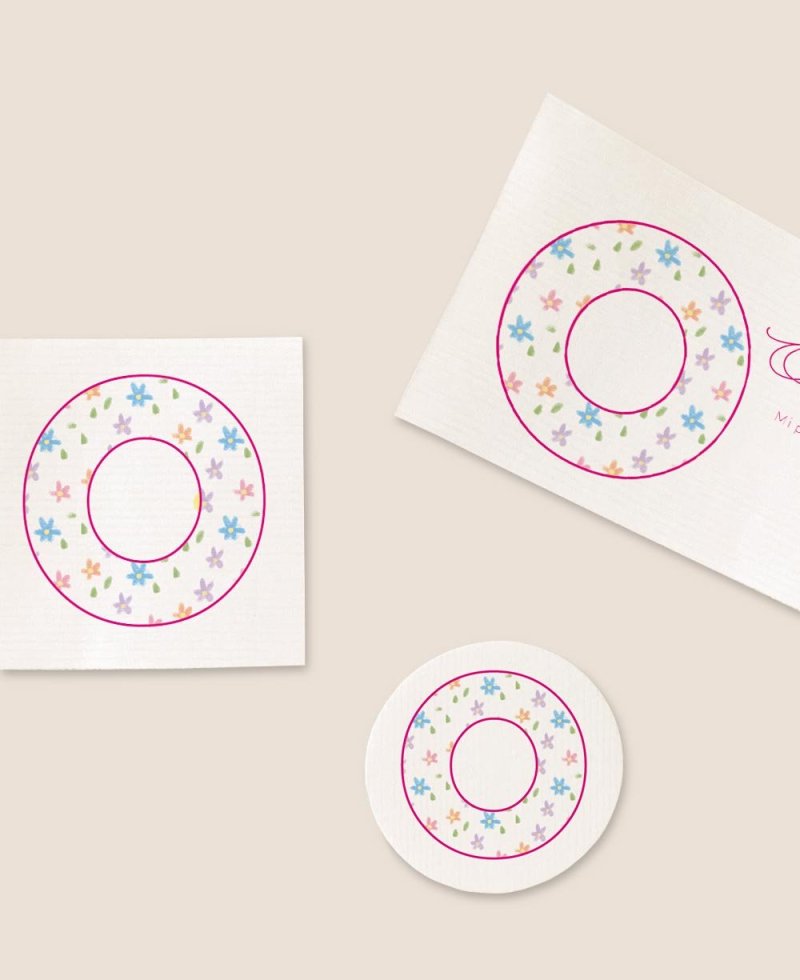 Formatos pegatinas para comuniones flores Formatos pegatinas para comuniones flores