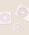 Formatos pegatinas para comuniones flores