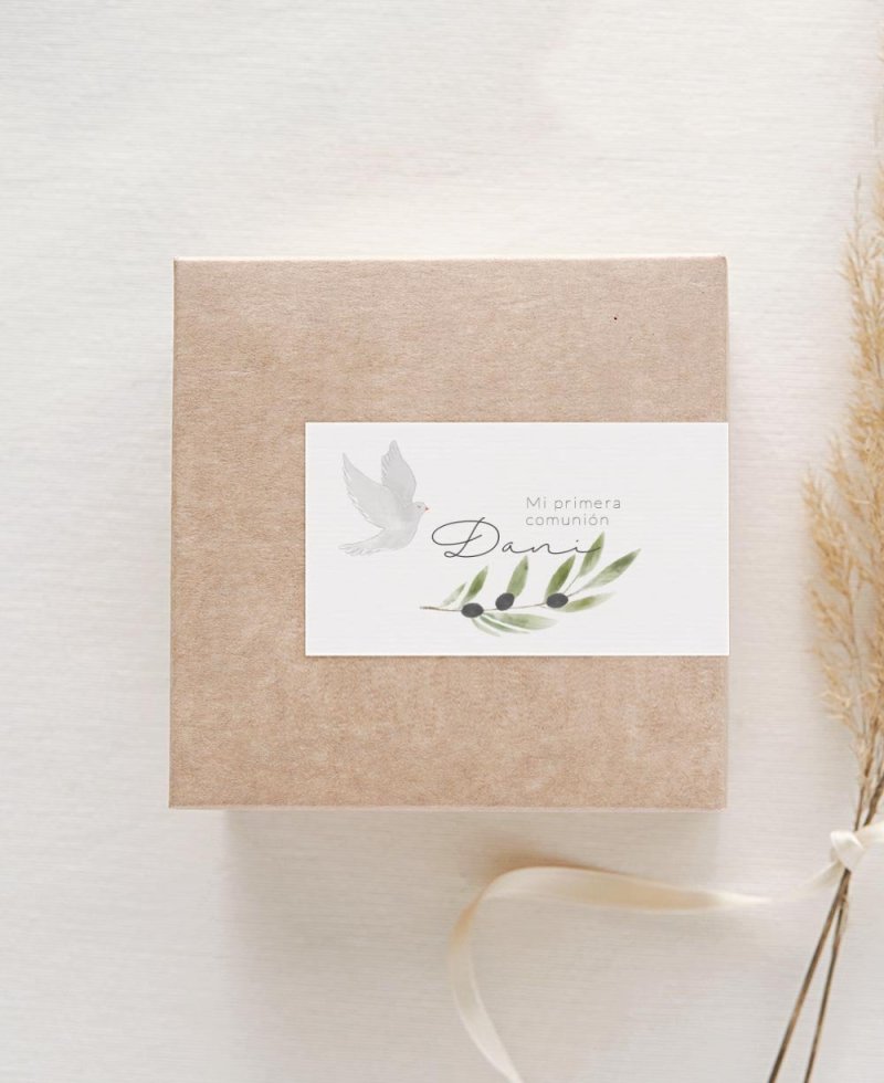 Rectangular horizontal communion olive sticker Rectangular horizontal communion olive sticker