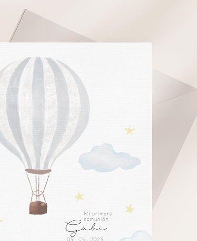 Agradecimiento para comuniones globo