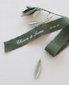 Silk ribbon with names and date