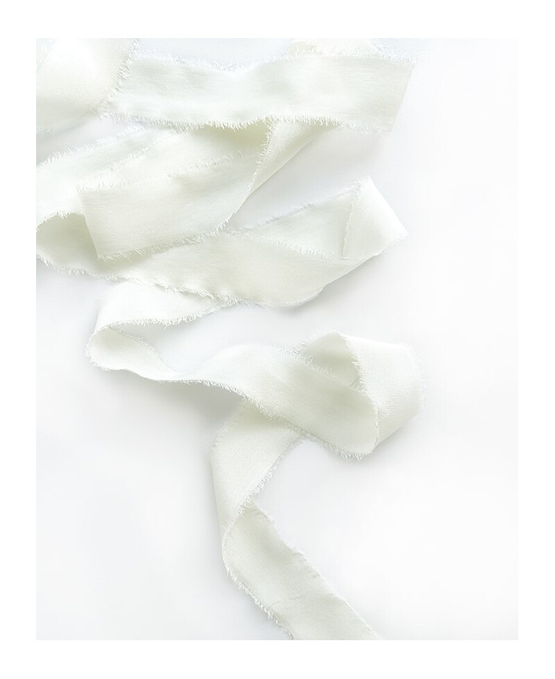 Nastro di seta bianco sporco Nastro di seta bianco sporco