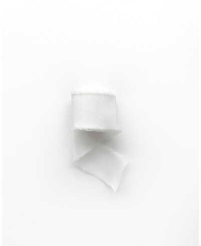 Noeud en coton et soie blanc
