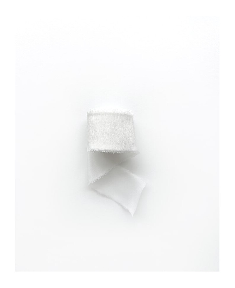 White cotton silk bow White cotton silk bow