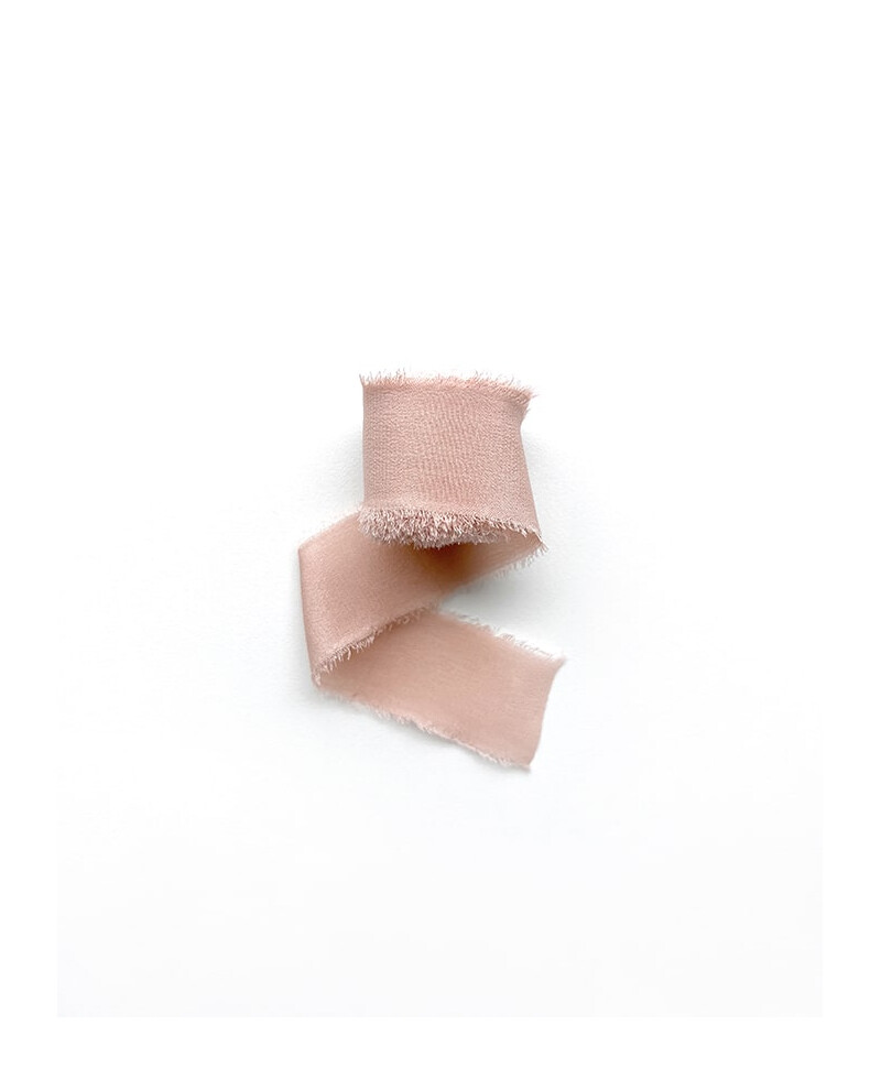 Fiocco in seta rosa cipria Fiocco in seta rosa cipria