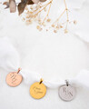 Gold, silver and rose gold medals for bridal bouquets
