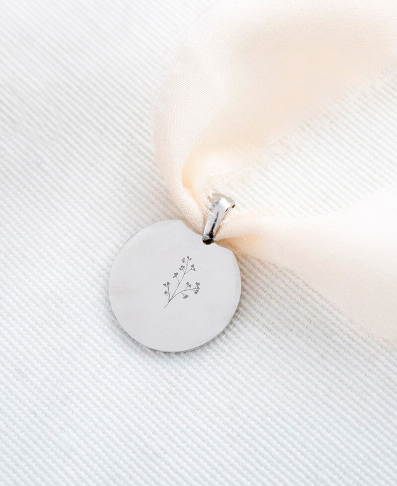 Medalhas para buquês de casamento