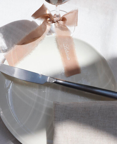 Marcacopas de seda personalizados para bodas