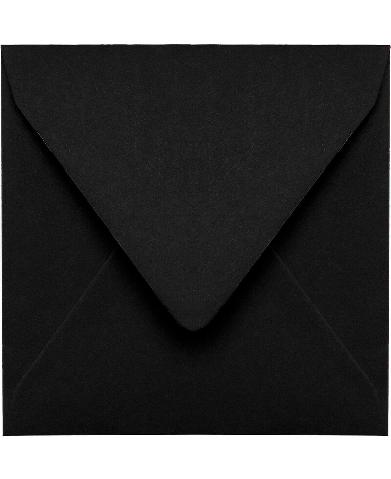 Sobre negro cuadrado para invitaciones de boda Sobre negro cuadrado para invitaciones de boda