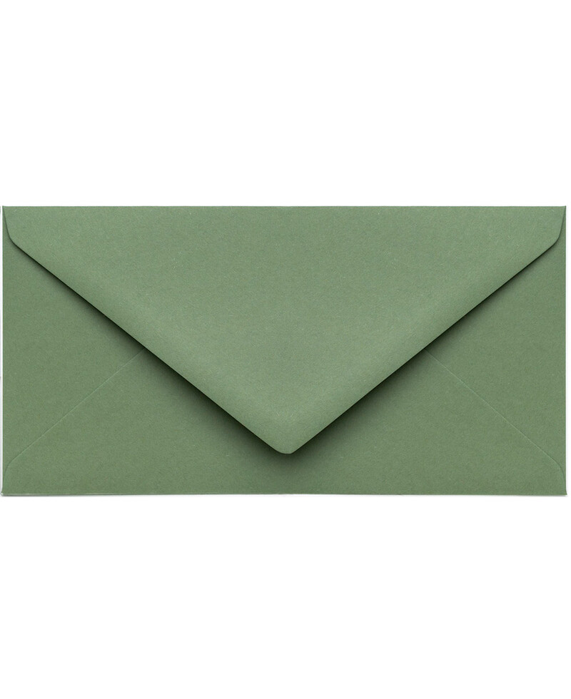 Sobre verde oliva DL para invitaciones
