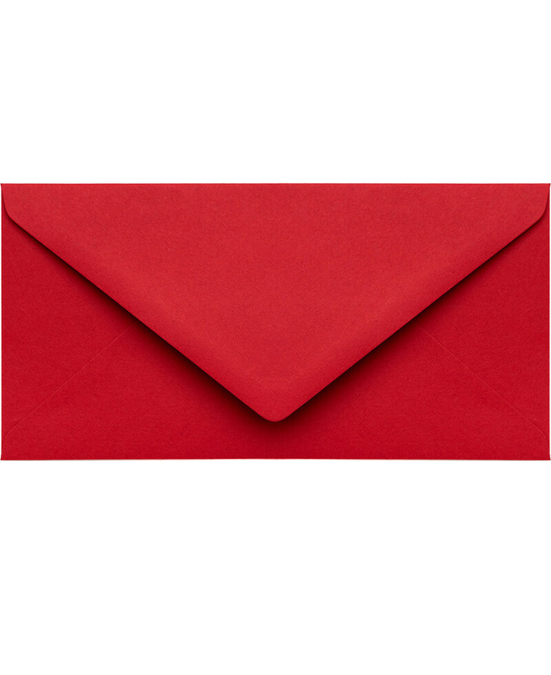Sobre rojo escarlata DL para invitaciones Sobre rojo escarlata DL para invitaciones