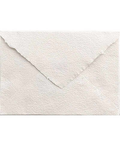 Enveloppe blanc cassé faite à la main C5 | Marmarina