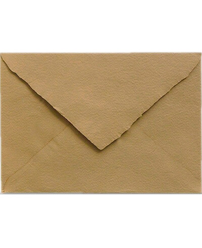 Enveloppe marron Camel C5 faite à la main pour invitations | Marmarina
