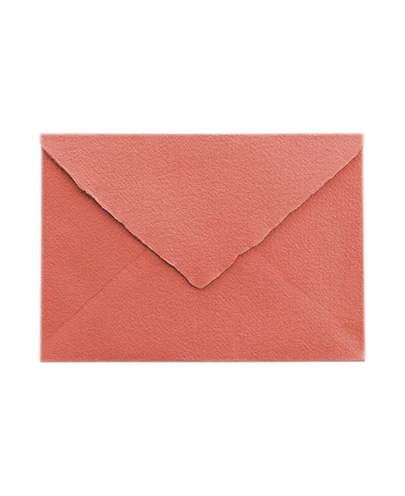 Envelope de Ministro B6 Coral Feito à Mão para Convites | Marmarina Envelope de Ministro B6 Coral Feito à Mão para Convites | Marmarina