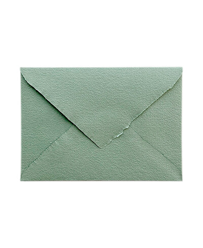 Handmade Olive Green B6 Minister Envelope for Invitations | Marmarina