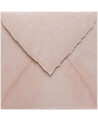Square Powdered Pink Artisan Envelope for Invitations | Marmarina