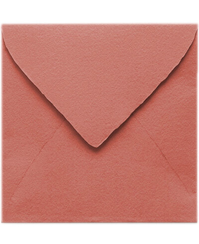 Handmade Square Coral Envelope for Invitations | Marmarina