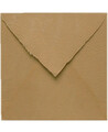 Handmade Camel Brown Square Envelope for Invitations | Marmarina