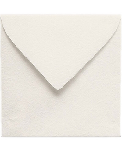Envelope Quadrado Off-White Feito à Mão para Convites | Marmarina