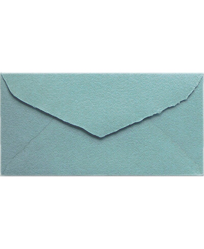 DL Enveloppe artisanale bleue poudrée américaine pour invitations | Marmarina