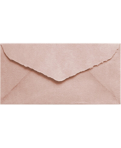 DL Enveloppe artisanale rose poudrée américaine pour invitations | Marmarina