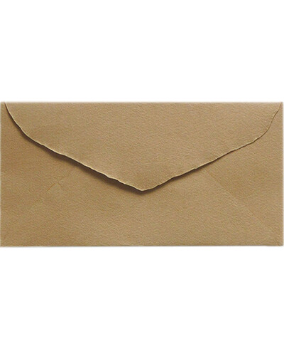 Enveloppe DL marron camel américain faite à la main pour les invitations | Marmarina