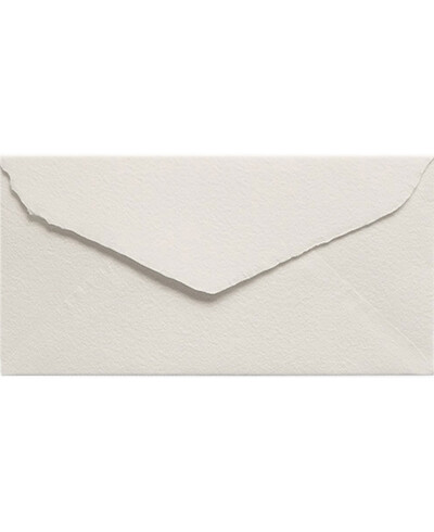 Envelope DL Off-White Americano Feito à Mão para Convites | Marmarina