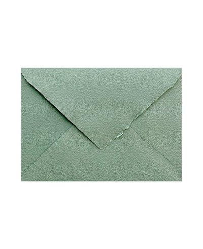 Enveloppe de ministre B6 vert olive faite à la main pour les invitations | Marmarina