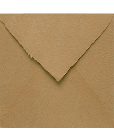 Handmade Camel Brown Square Envelope for Invitations | Marmarina