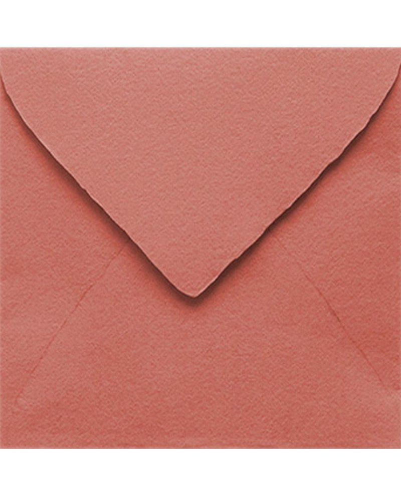 Handmade Square Coral Envelope for Invitations | Marmarina