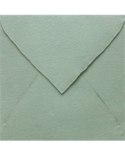 Handmade Square Olive Green Envelope for Invitations | Marmarina