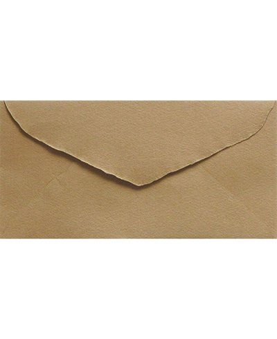 Enveloppe DL marron camel américain faite à la main pour les invitations | Marmarina