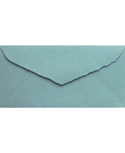 DL Enveloppe artisanale bleue poudrée américaine pour invitations | Marmarina
