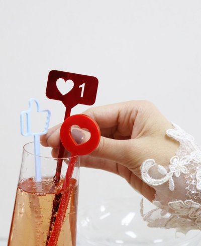 Agitadores para cócteles de boda elegantes