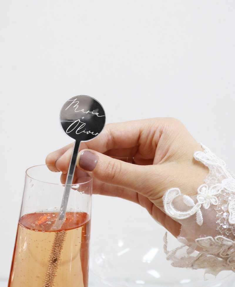 Agitadores para cócteles de boda elegantes
