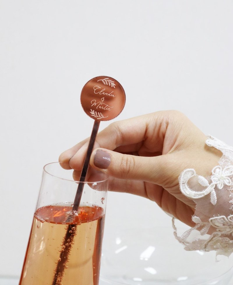 Agitadores para cócteles de boda elegantes