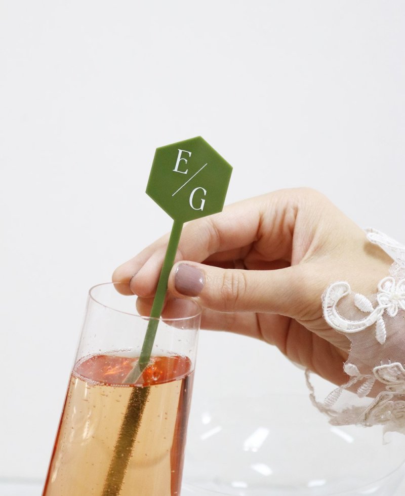 Agitadores para cócteles de boda elegantes