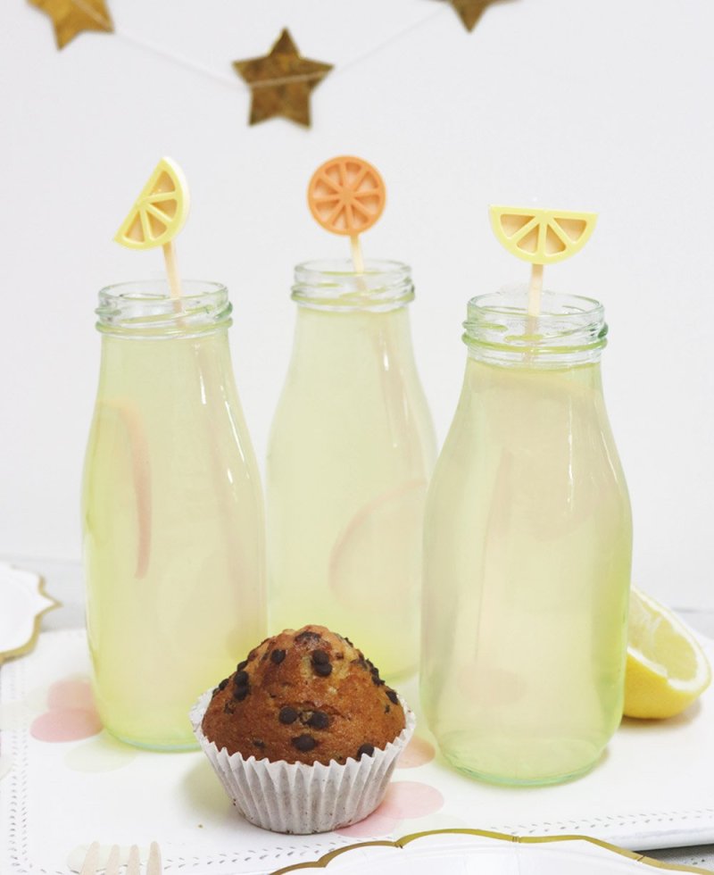 Agitadores para fiestas de cumpleaños inspiración frutal